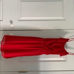 Red mini dress